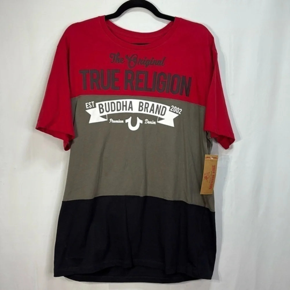 👂🏽 nwt the original true religion, Buddha Brand color blocked T-shirt